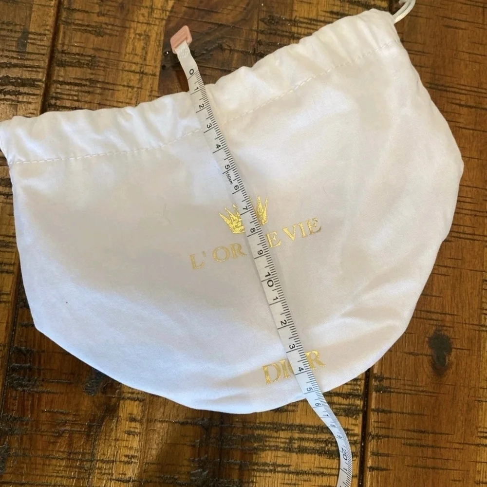Dior L’Or de Vie Luxury Drawstring Dust Bag | White Gold Logo | Rare VIP GWP